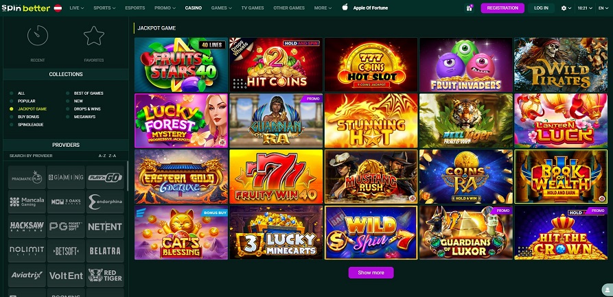 SpinBetter Jackpot Slots