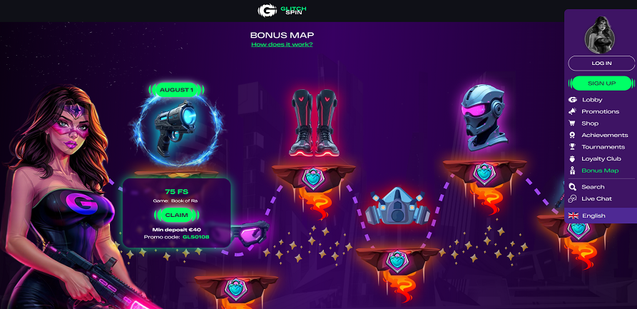 GlitchSpin Bonus map