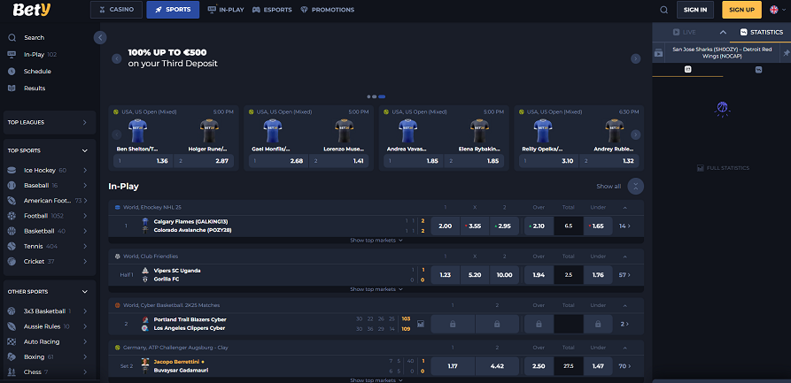 Bety casino sportsbook