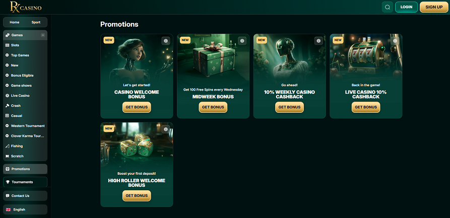 RX casino promotions