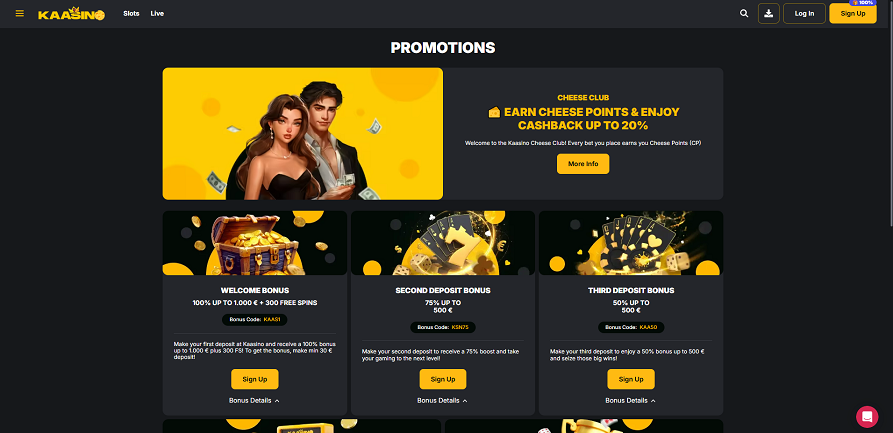 Kaasino casino promotions