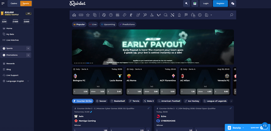 Rainbet casino sportsbook