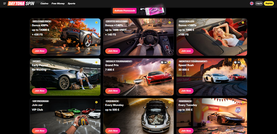 Daytonaspin casino promotions